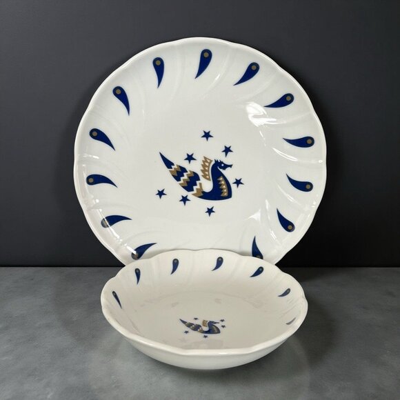 RARE Air France Concorde Porcelain Plate & Bowl Set by Jean Picart Le Doux -1975 - Picture 1 of 7